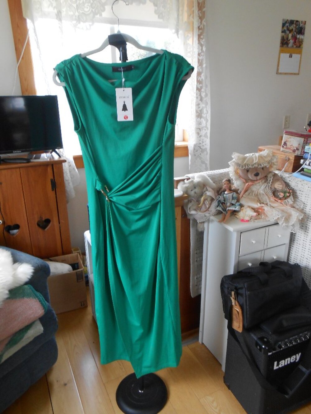 ZESICA SHEATH DRESS-GREEN-WOMEN'S SIZE SMALL-NEW WITH TAGS